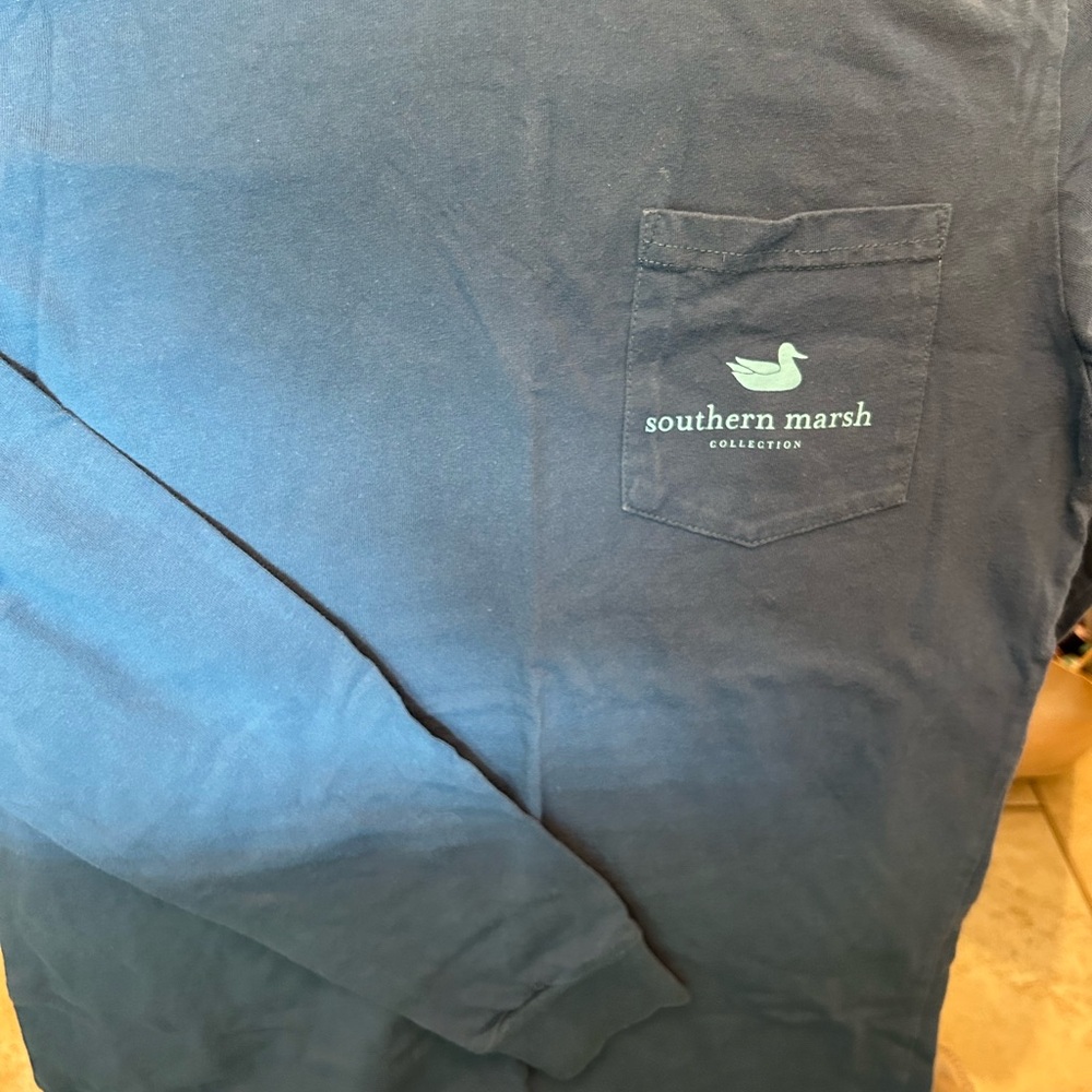 Southern Marsh Graphic Tee - Navy and Mint